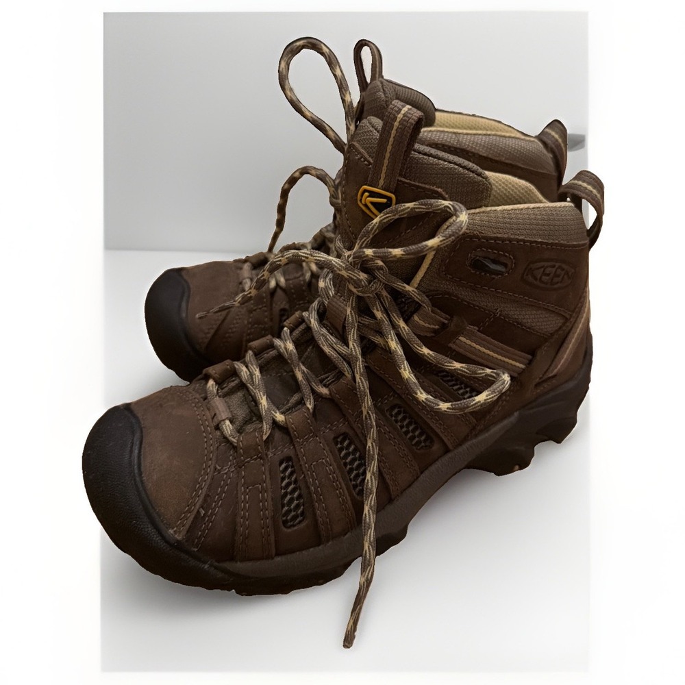 Keen Voyageur Mid Hiking Boot Size 8 Women's Brindle/Custard Lace Up